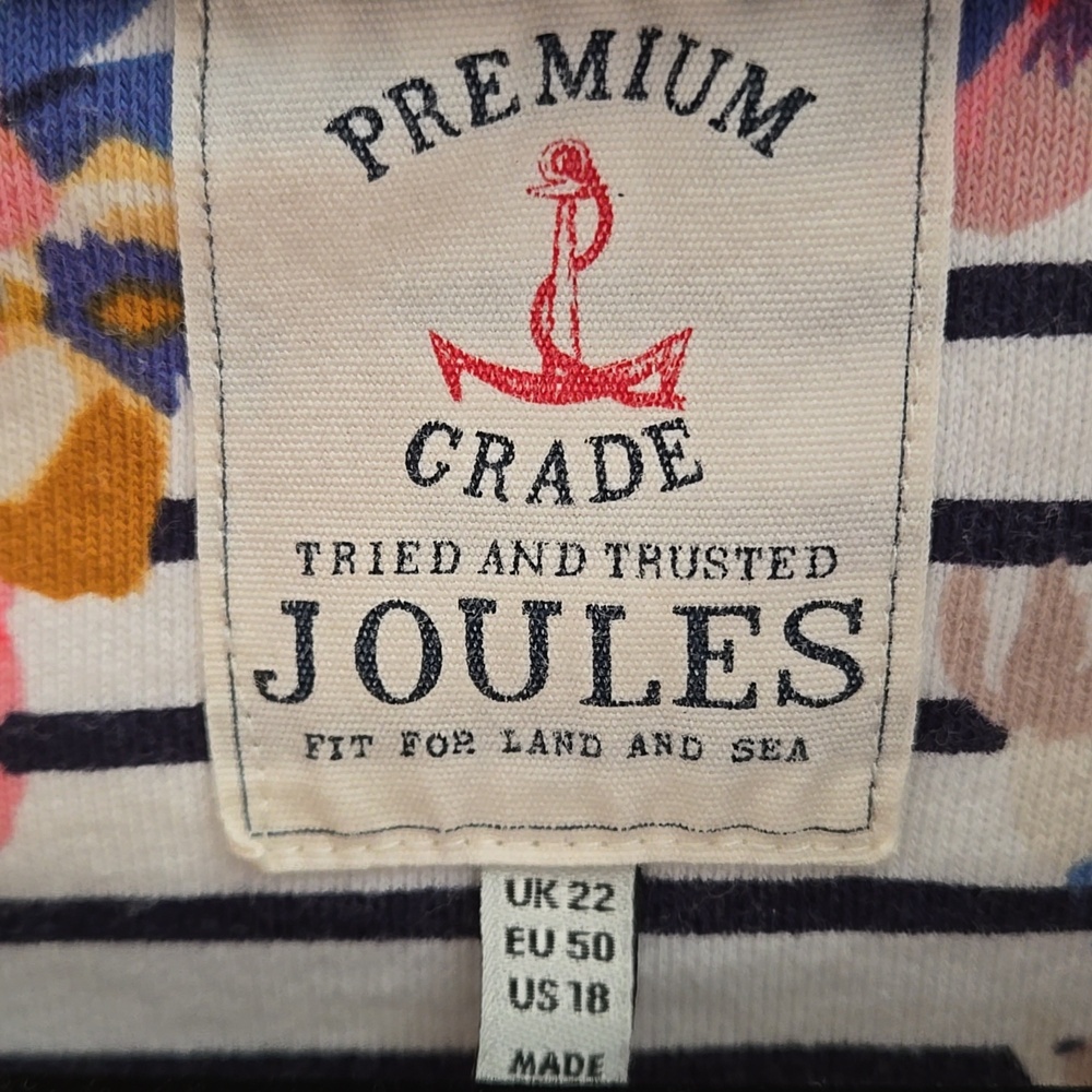 Women's Joules Quarter Zip Floral Pullover Size 18 "Pip Print" Style - Picture 2 of 10
